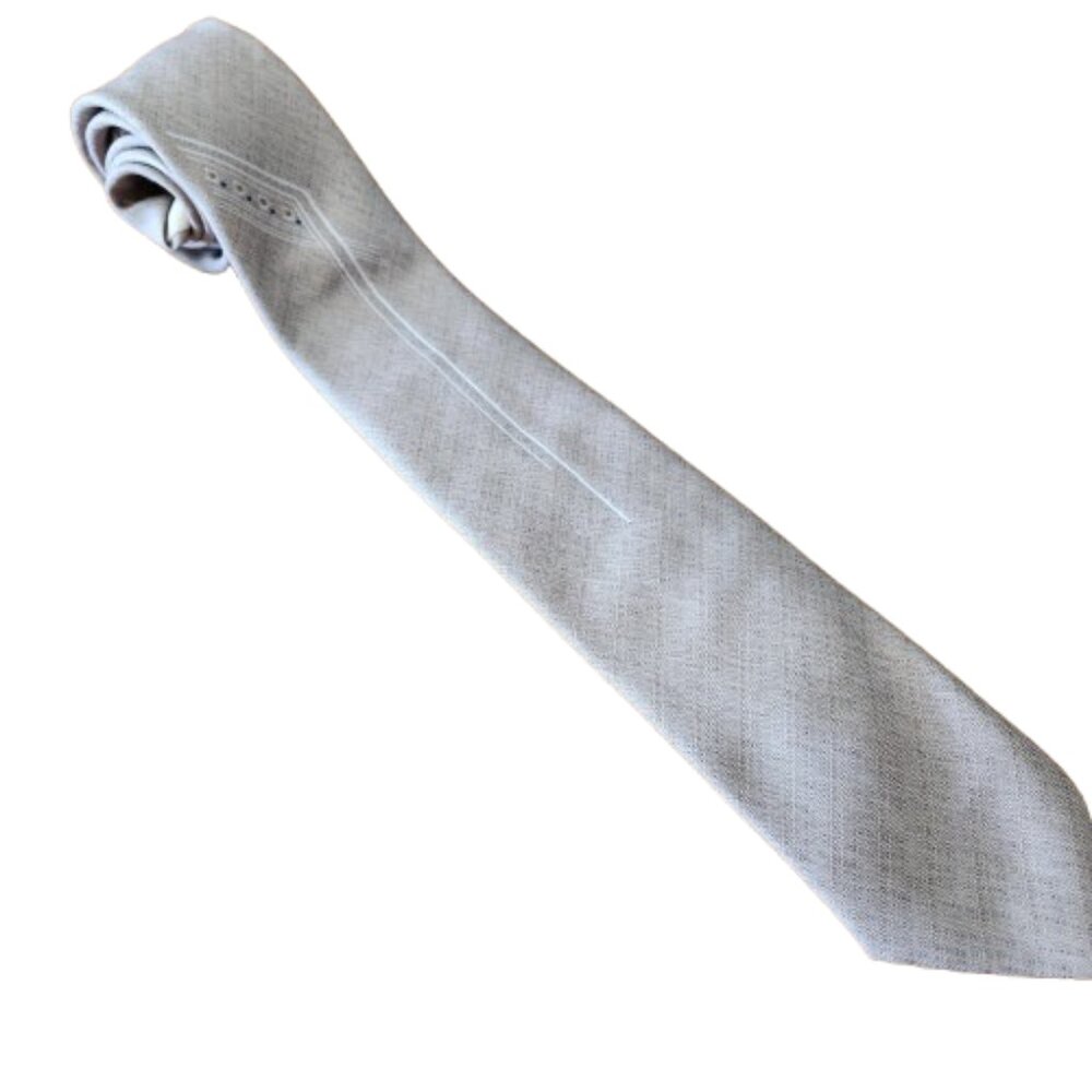 Vintage Don Loper Beverly Hills Necktie – Light Grey, 143cm x 7.5cm